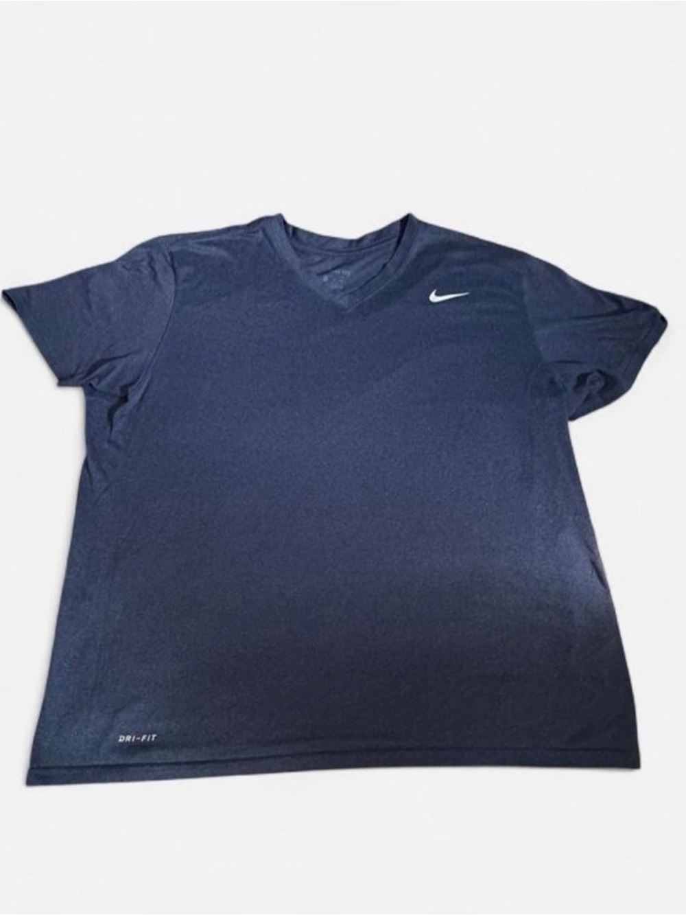 Nike Dri-FIT V-Neck Athletic T-Shirt in Navy